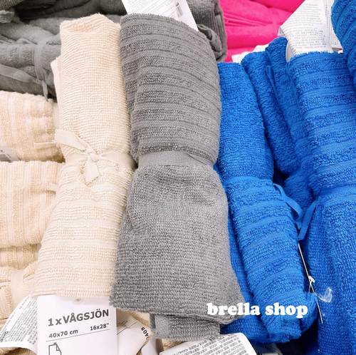 IKEA宜家代购 沃格逊纯棉家用吸收毛巾 柔软中厚面巾洗澡用40x70