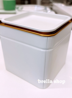 IKEA宜家代购 布鲁姆宁带盖罐 茶叶罐咖啡罐密封防潮灰白色ins风