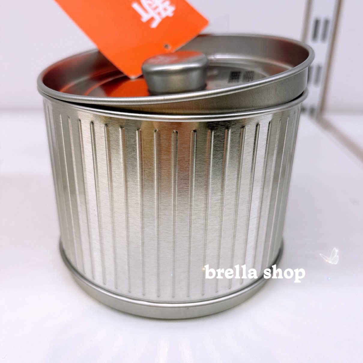 IKEA宜家代购 贝顿哈伊带盖罐 茶叶罐咖啡罐饼干罐糖果储存罐银色
