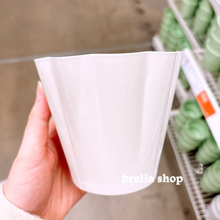 IKEA宜家代购 克瓦思皮装饰用花盆 室内室外灰白金属花盆桌面花盆