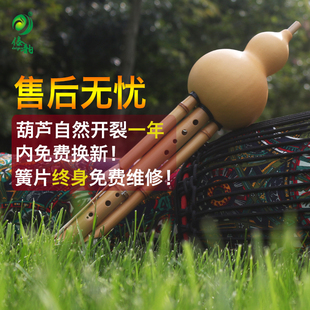 云南傣韵金竹十一孔葫芦丝十指降b调c调宽音域成人儿童专业演奏型