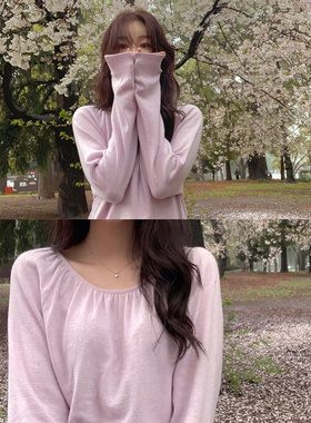 Slowand韩国官网自制女装代购23春夏 清新甜美色彩感气质针织衫