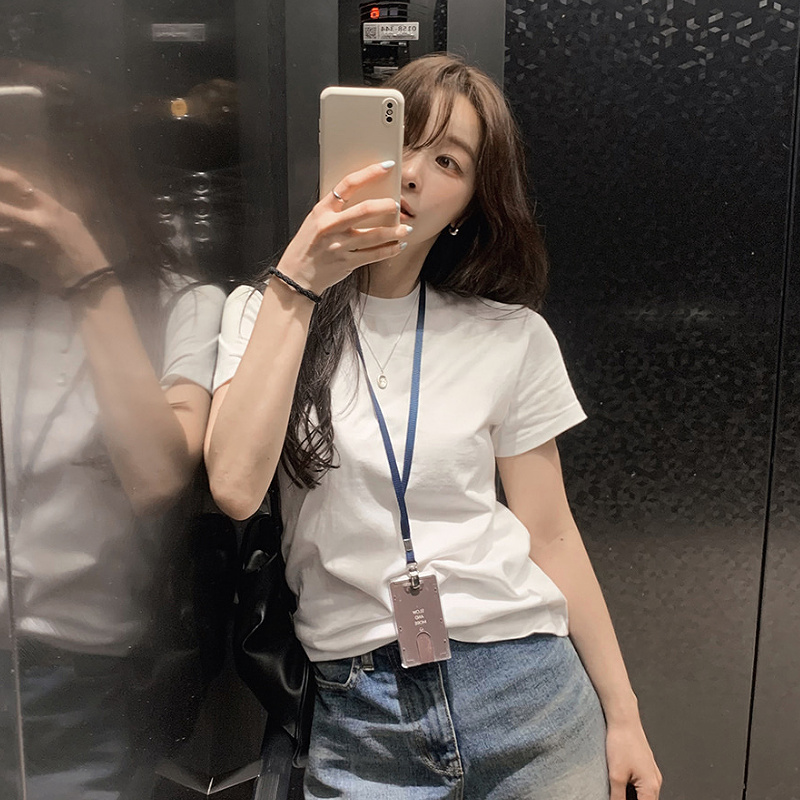 Slowand简约基础百搭圆领短袖T恤