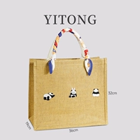 07 кремово-белый + шелковый шарф + шелковый шарф панды случайный