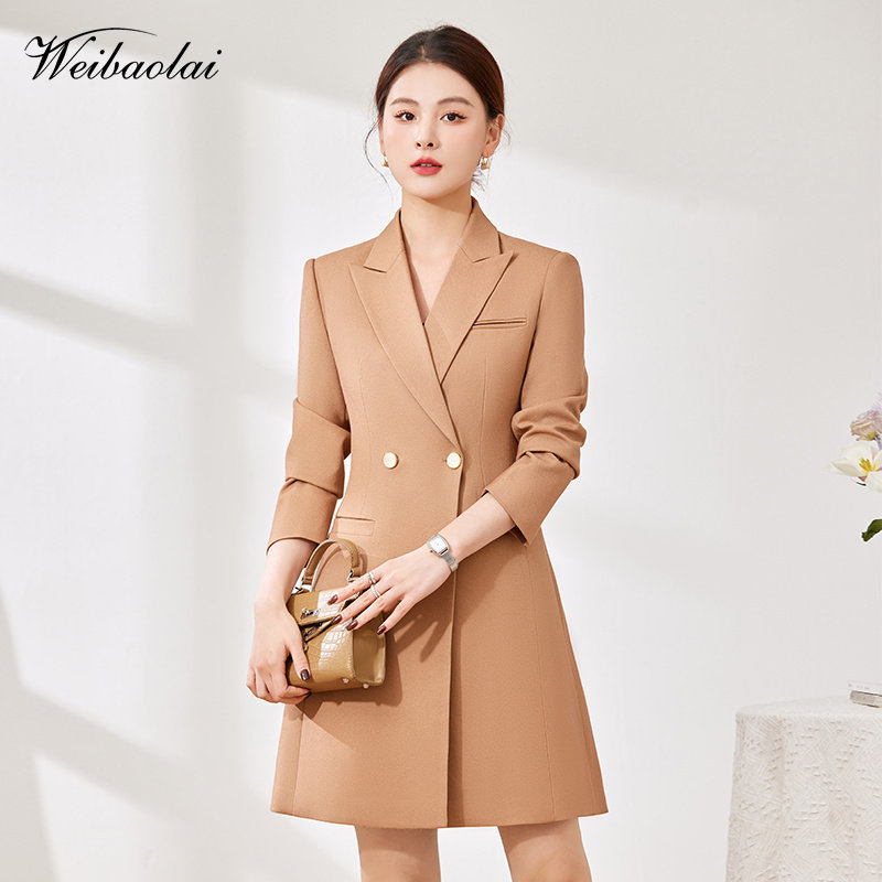 西装连衣裙秋冬款高级感通勤西装裙正装高端工作服装职业连衣裙女