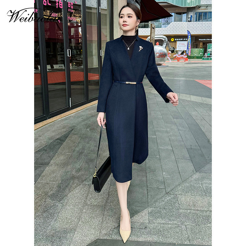 职业装毛呢大衣女冬季工作服大衣