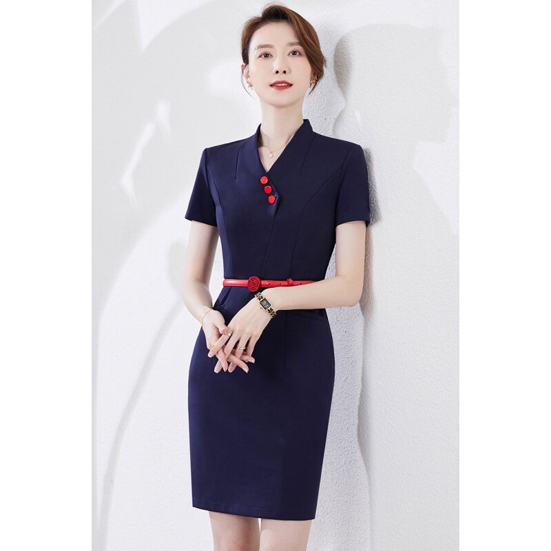 夏季职业装连衣裙女一步裙