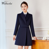 工作服大衣女冬职业售楼部酒店前台接待呢子外套工作服羊毛呢大衣