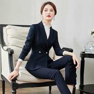 酒店领班工作服女职业装套装上班经理气质ol时尚西服西装2019秋季