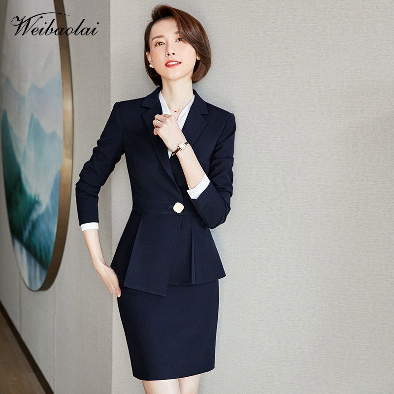 春夏季职业套售楼处名媛工作服