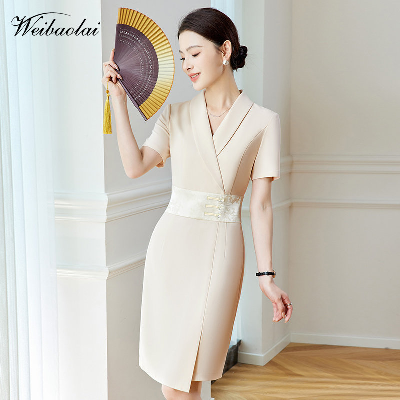 工装连衣裙女珠宝店工作服女