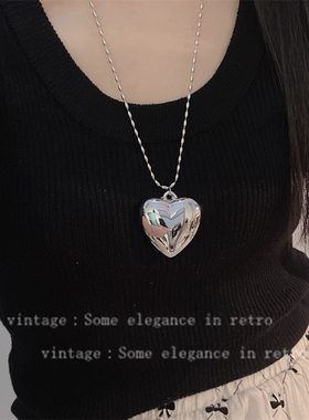 韩国心形小众项链珍珠