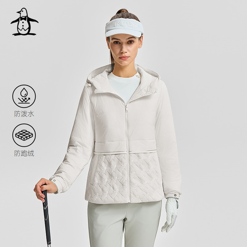 【绗缝企鹅logo】Munsingwear万星威高尔夫冬季女士保暖羽绒服