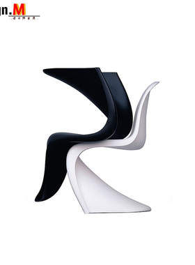 Design.M经典设计师家具 panton chair/潘顿椅 S型玻璃钢潘东餐椅