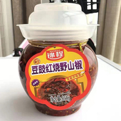 锦程豆豉红烧野山椒农家自制辣椒酱香辣湖南平江特产下饭菜850g