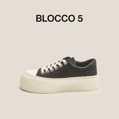 BLOCCO5时尚厚底增高饼干鞋