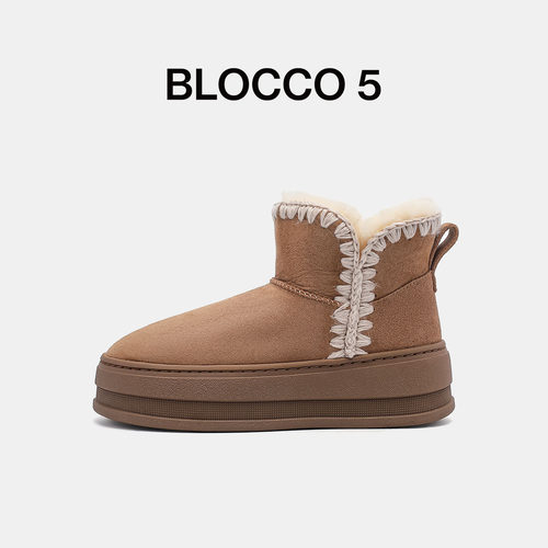 BLOCCO冬季新款韩版时尚雪地靴