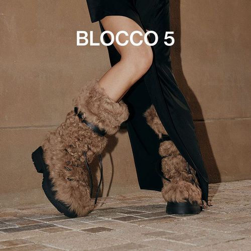 BLOCCO5中筒金属扣毛毛雪地靴
