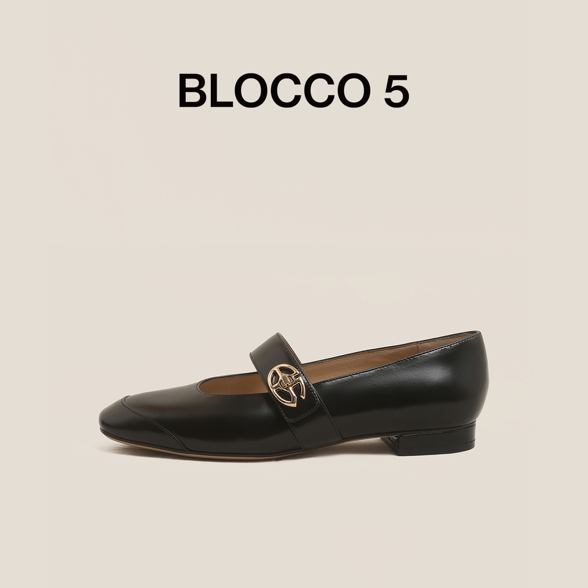 BLOCCO5BLOCCO5女鞋2025年春夏新品搭扣方头玛丽珍单鞋商场同款