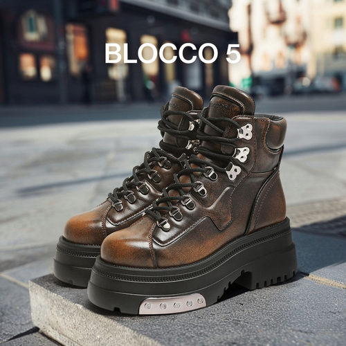 BLOCCO5明星同款厚底马丁靴