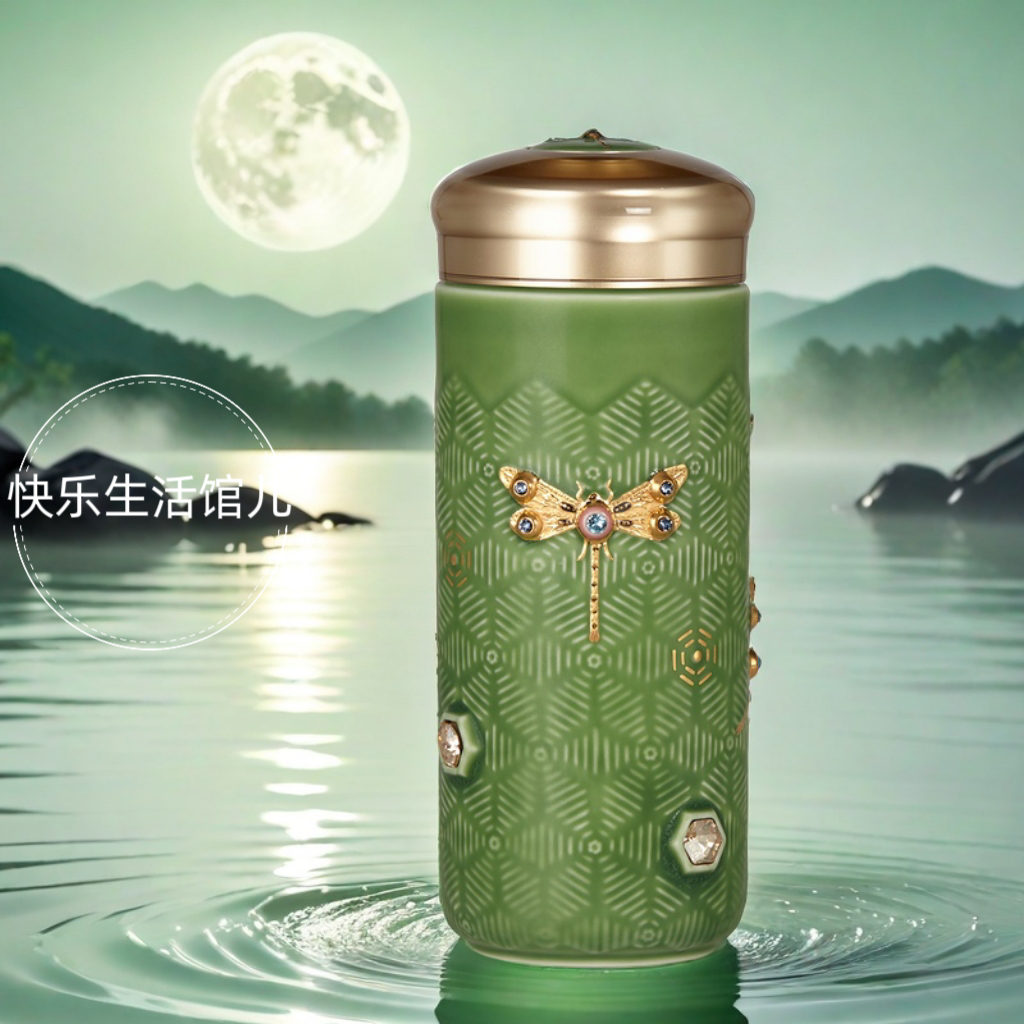 乾唐轩 吉星蜻投意合活瓷杯加钻 官方正品 高档送礼自用 (可议价)