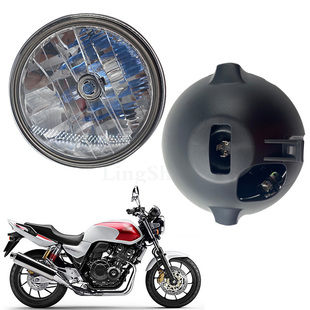 适用本田CB400 XJR VTEC 1 2 3 4代CB1300小黄蜂 75A 76A水晶大灯