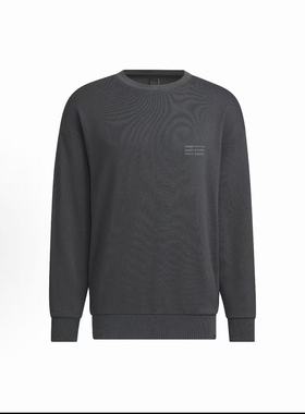 Adidas阿迪达斯男士圆领套头卫衣深灰色休闲保暖运动上衣IS7421