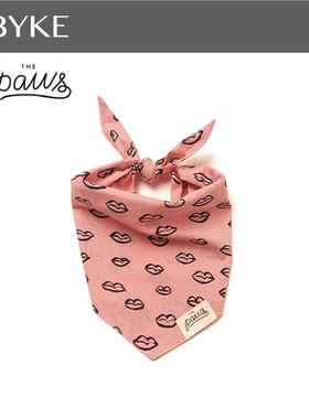 宠物口水巾 The Paws进口巴厘岛手工全棉透气可水洗围巾 猫狗通用