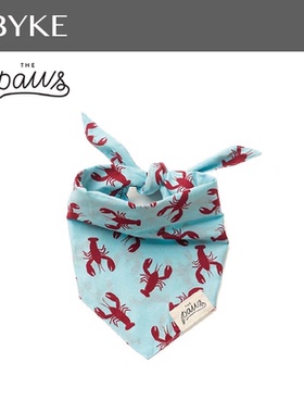 宠物口水巾 The Paws进口巴厘岛手工全棉透气可水洗围巾 猫狗通用