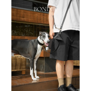 Bondir 三段皮牵引曼哈顿系列宠物牵引绳 可调节猫狗通用狗绳