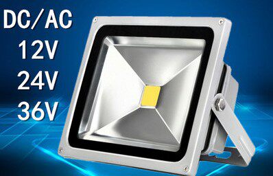 LED投光灯低压12V24V船用电瓶50W夜市照明摆地摊灯10W20W户外射灯