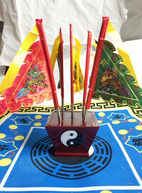 小号五龙旗全套精品双面刺绣五色旗五龙令旗太极旗斗伸缩杆