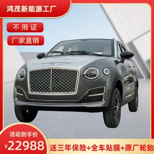 四轮电动车家用老年代步车油电两用自动档低速电动轿车