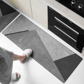 ykmore新款 2025简约厨房地垫防滑防油可擦免洗地毯门口防水脚垫子