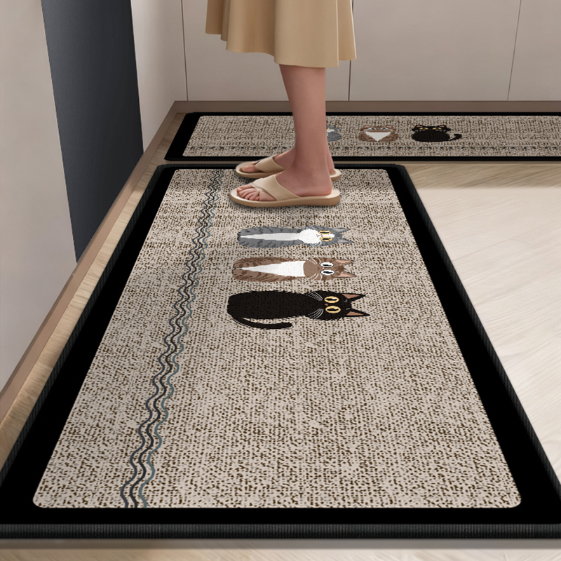 厨房地垫防滑防油可擦免洗吸水