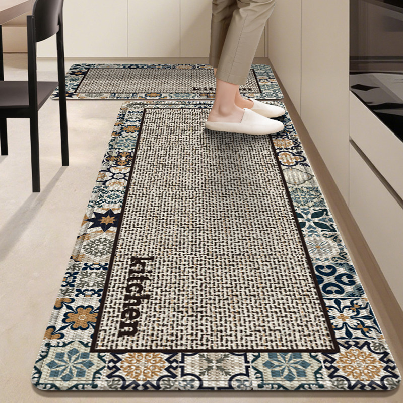 厨房地垫防滑防油可擦免洗吸水吸油专用垫耐脏脚垫子2025新款地毯,居家布艺,厨房地垫,淘宝优惠券,粉丝福利购,淘宝优惠卷