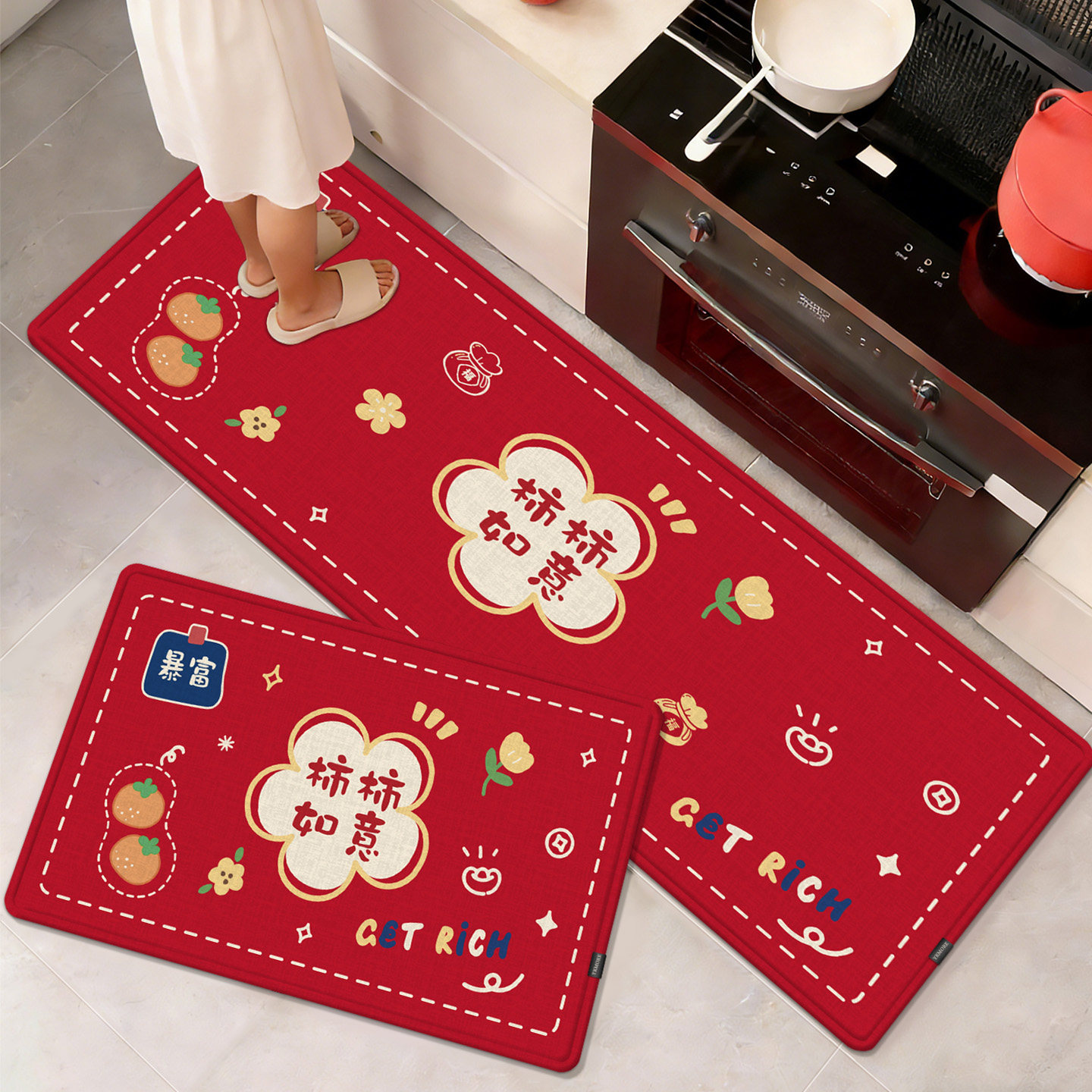 2026新款厨房地垫防滑防油免清洗地毯家用吸水吸油耐脏专用脚垫,居家布艺,厨房地垫,淘宝优惠券,粉丝福利购,淘宝优惠卷