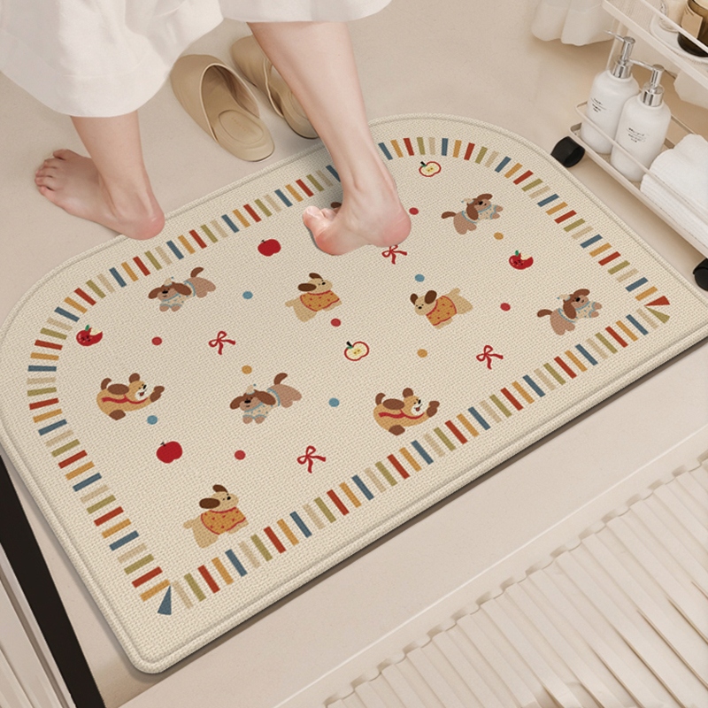 几何图案浴室外硅藻泥厕所门口