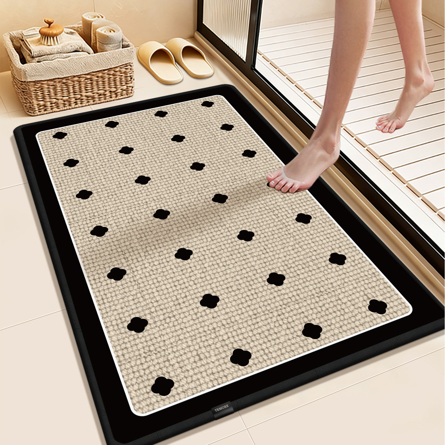 YKMORE2026新款卫生间吸水地垫浴室防滑垫厕所门垫洗手间吸水地毯,居家布艺,家用脚垫,淘宝优惠券,粉丝福利购,淘宝优惠卷