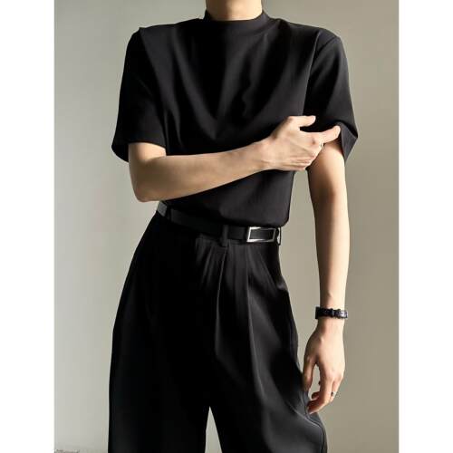 ASAE质感半高领圆领短袖