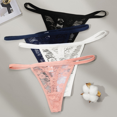 Women Pantie G-String Underwear Hollow Out Transparent Thong