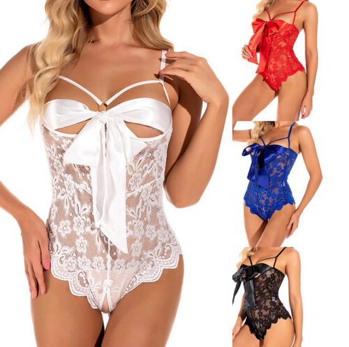 Sexy lingerie lace neck strap jumpsuit性感内衣蕾丝吊带连体衣