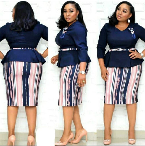 African Clothes Stripe dress Women big size fat clothes 50