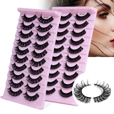 10Pairs Fluffy Curl False Eyelashes Natural Lashes DD Curl