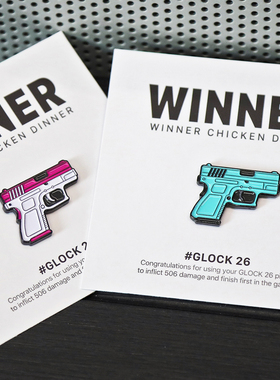 LTNC自制 GLOCK26克洛格G26胸针 吃鸡周边百搭潮pin 手枪徽章