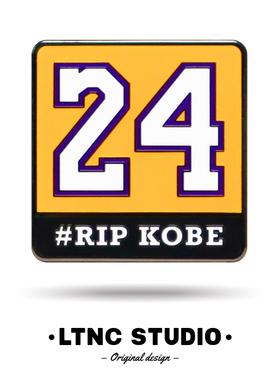 LTNC自制 RIP KOBE 科比纪念金属徽章 紫金24号 8号 小飞侠胸针