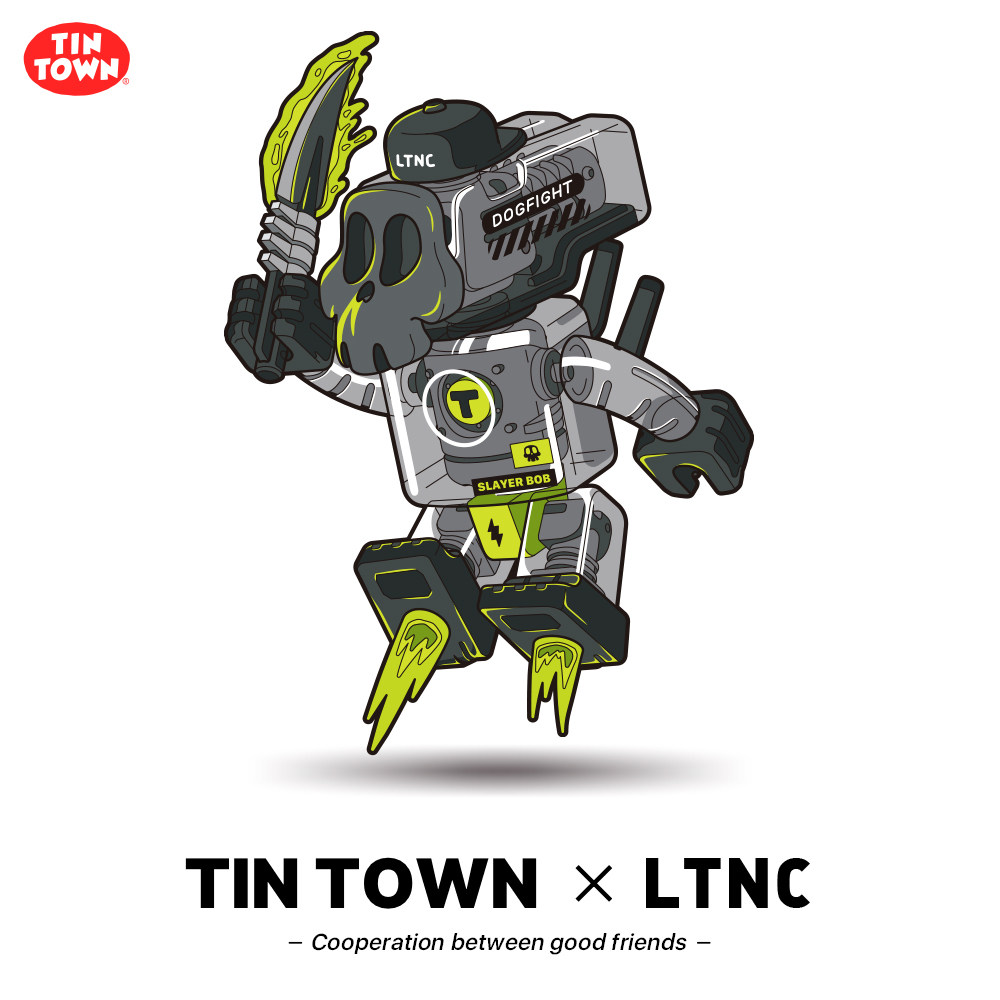 TIN TOWN x LTNC 联名版亡灵波布 胸针 复古机器人 夜光限量徽章