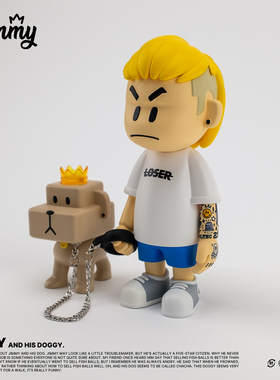 LTNC原创 吉米和他的狗限量潮玩 磁吸高级树脂摆件 潮流原创玩具