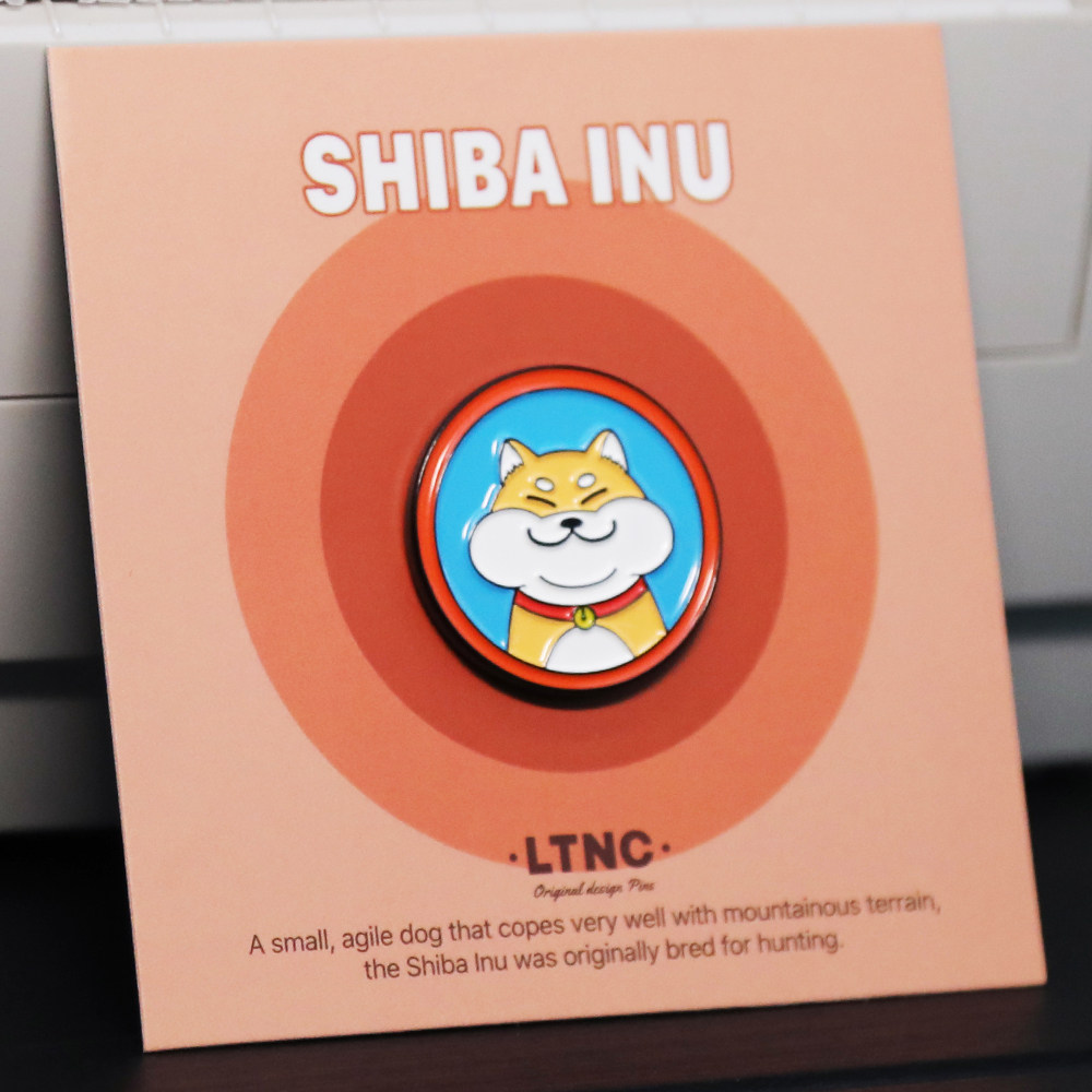 LTNC自制 原创可爱日系柴犬胸针 卡通金属徽章 ins 潮流 SHIBA