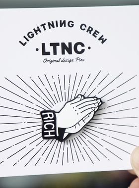 LTNC自制 美式复古祈祷之手胸针 双手合十 暴富之手潮pin百搭饰品